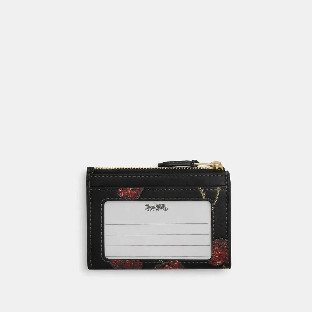 Coach Mini Skinny Id Case With Cherry Print